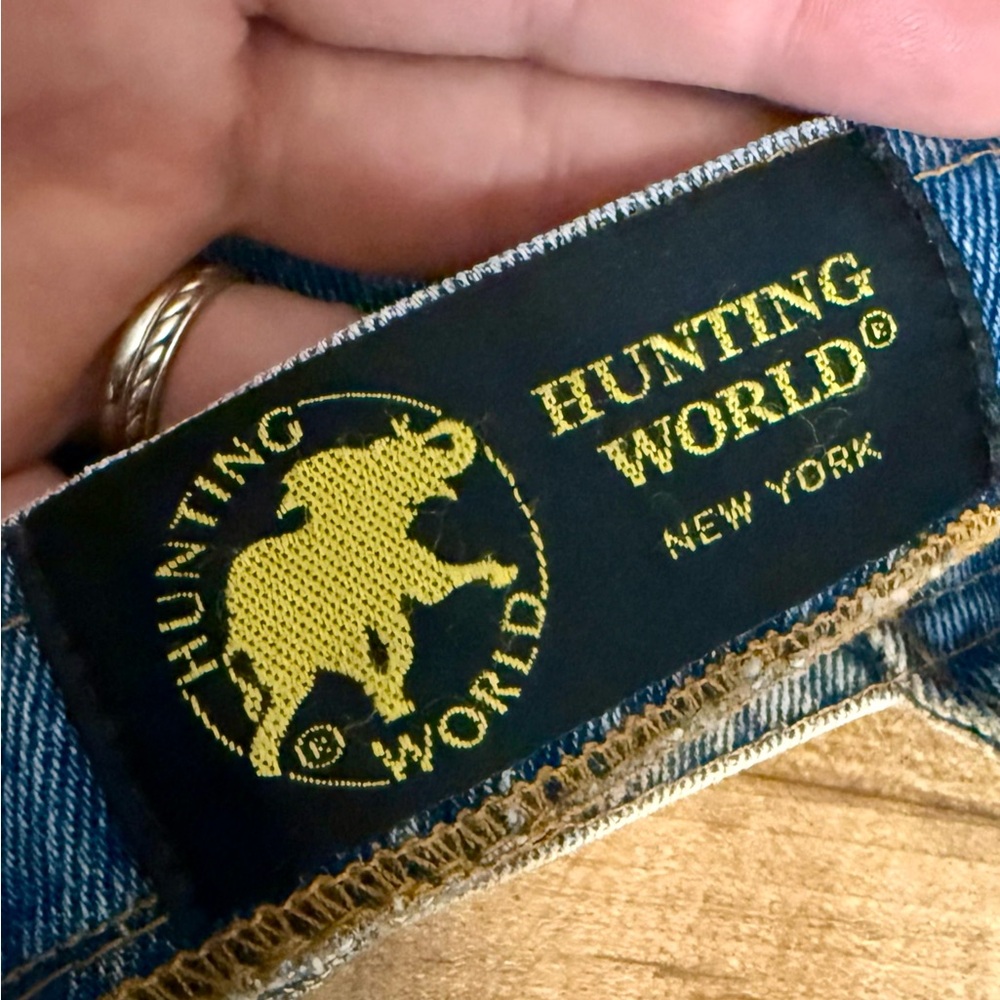 $357.99- Hunting World Blue Denim Elephant Embroidered Tote- Fill-A-Bag - Picture 10 of 11